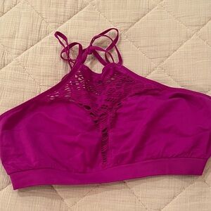 Victoria's Secret Fuchsia Lace Halter Bralette